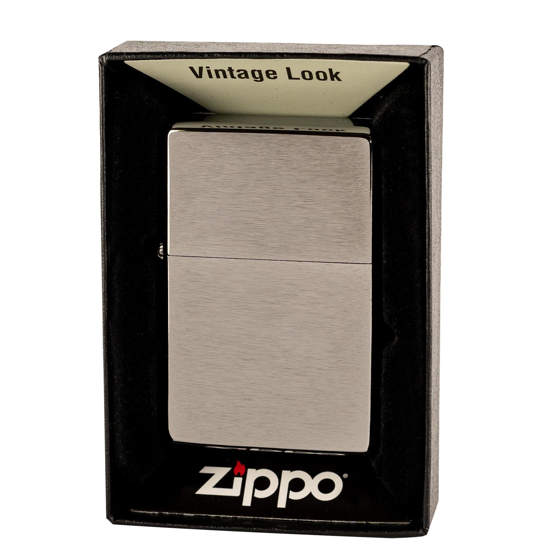 Zapalniczka Zippo 230.25 Vintage Brushed Chrome srebrna