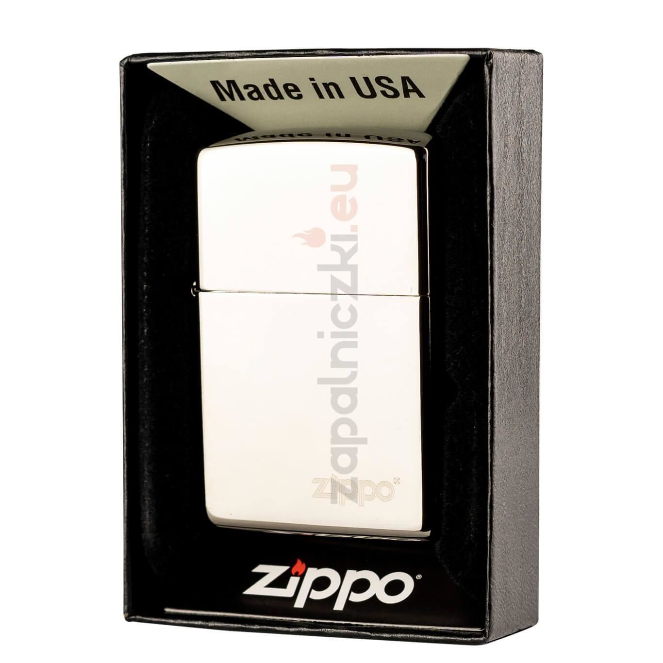Zapalniczka Zippo 150ZL BLACK ICE LOGO czarna logo