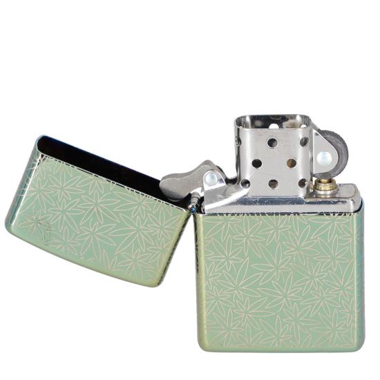 Zapalniczka Zippo Atomic Cannabis Design 46294 (High Polish Green)
