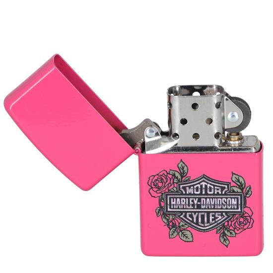 Zapalniczka Zippo Harley-Davidson Roses Design 46679 (Pink Frequency)