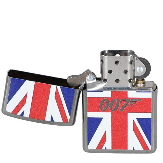 Zapalniczka Zippo James Bond Union Jack Design 46801 Brushed Chrome