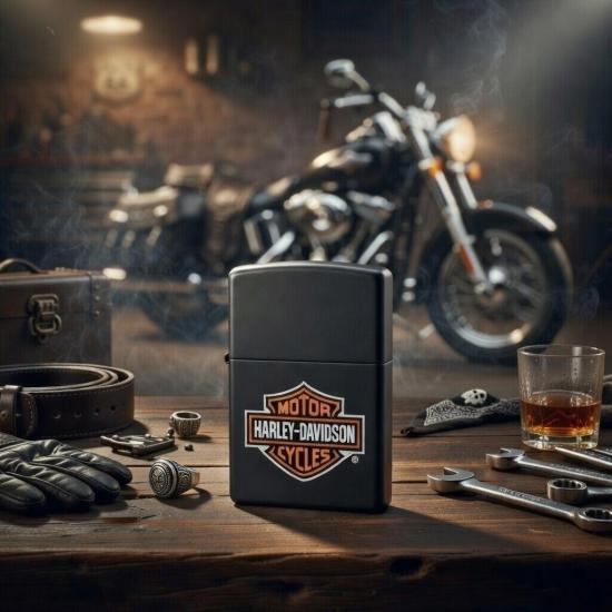 Zapalniczka Zippo 218HD.H252 Black Matte Harley Davidson